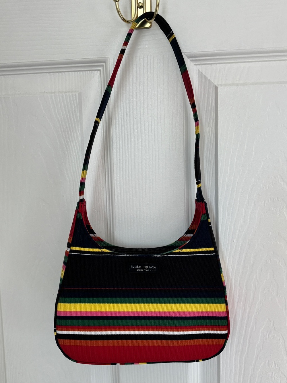 Y2K Vintage Kate Spade Striped Mini Shoulder Bag